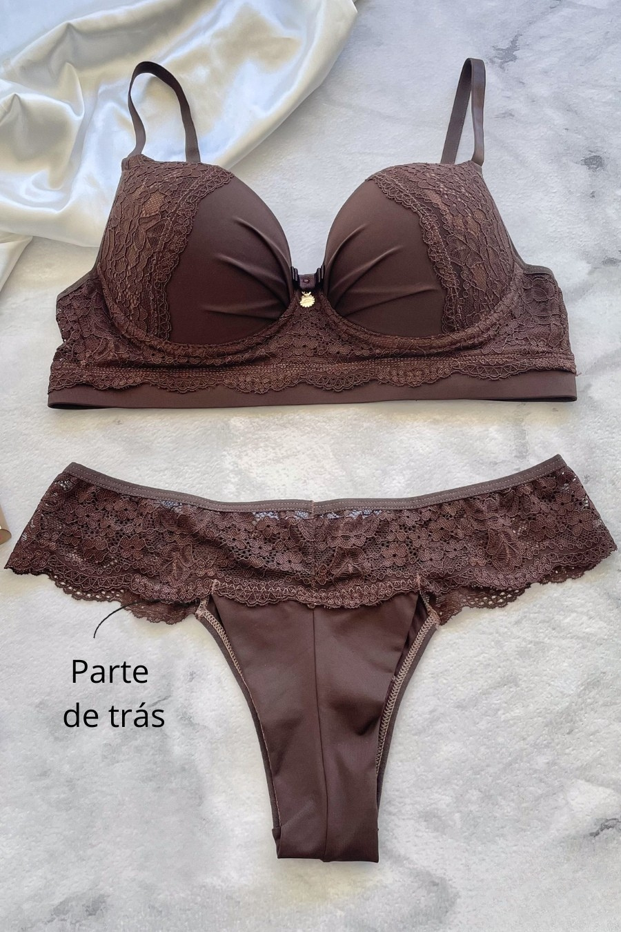 Conjunto de Lingerie Bojo Base Reforçada Fio Duplo Microfibra - Imagem 2