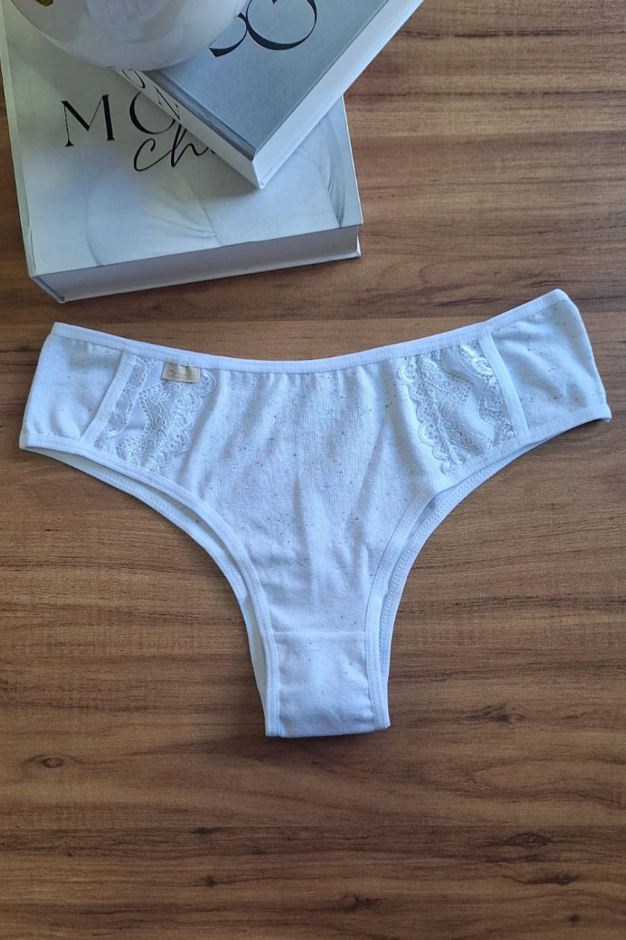 Calcinha em Cotton com Renda - Imagem 2