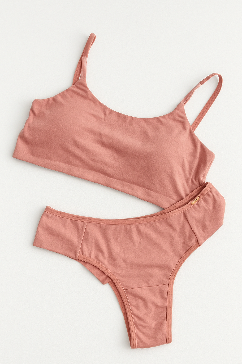 Conjunto de Lingerie em Algodão com Top e Calcinha Duplo - Imagem 5