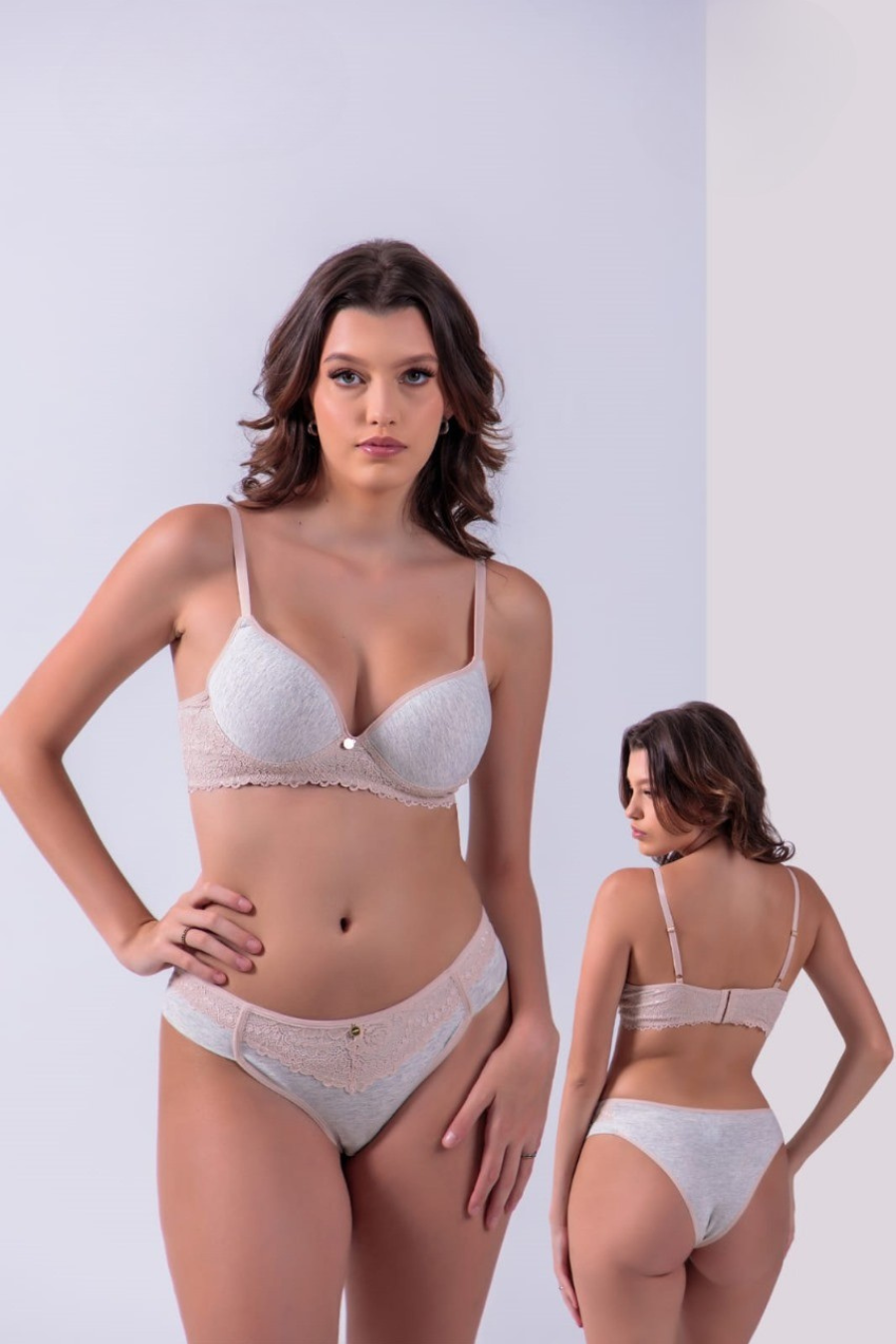 Conjunto Cotton com Renda Sobreposta - Imagem 3