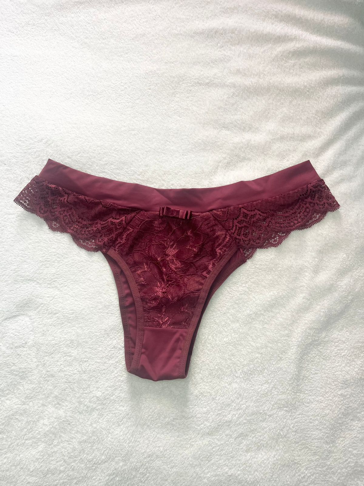 Calcinha em Microfibra com Recorte de Renda - Imagem 3